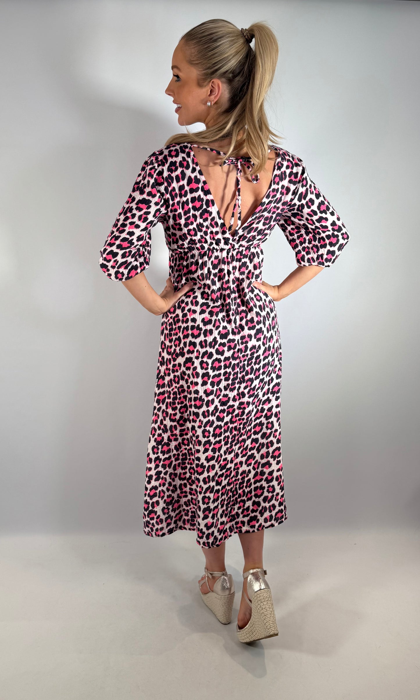 Leopard V Front & Back Dress