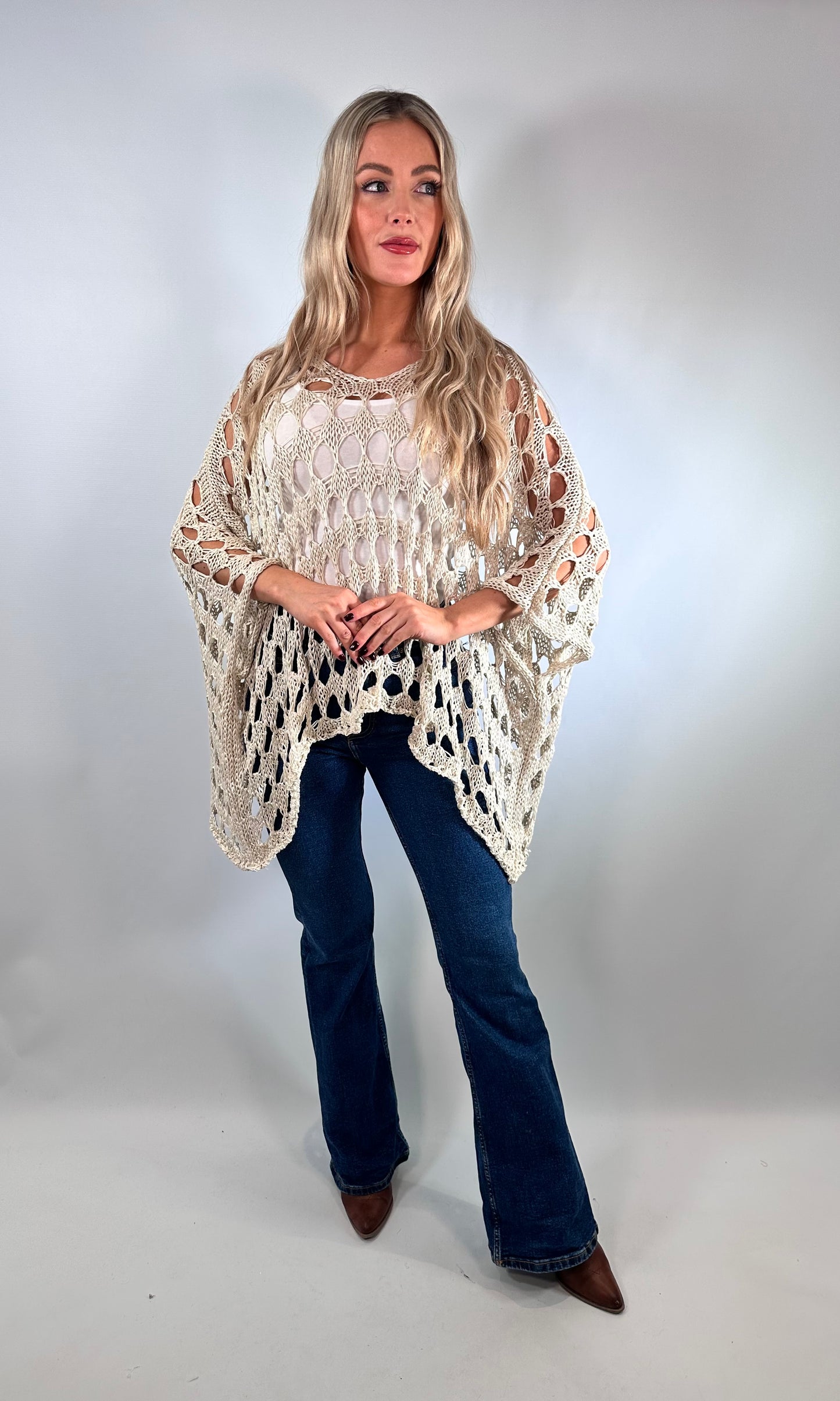 Millie Oversized crochet top