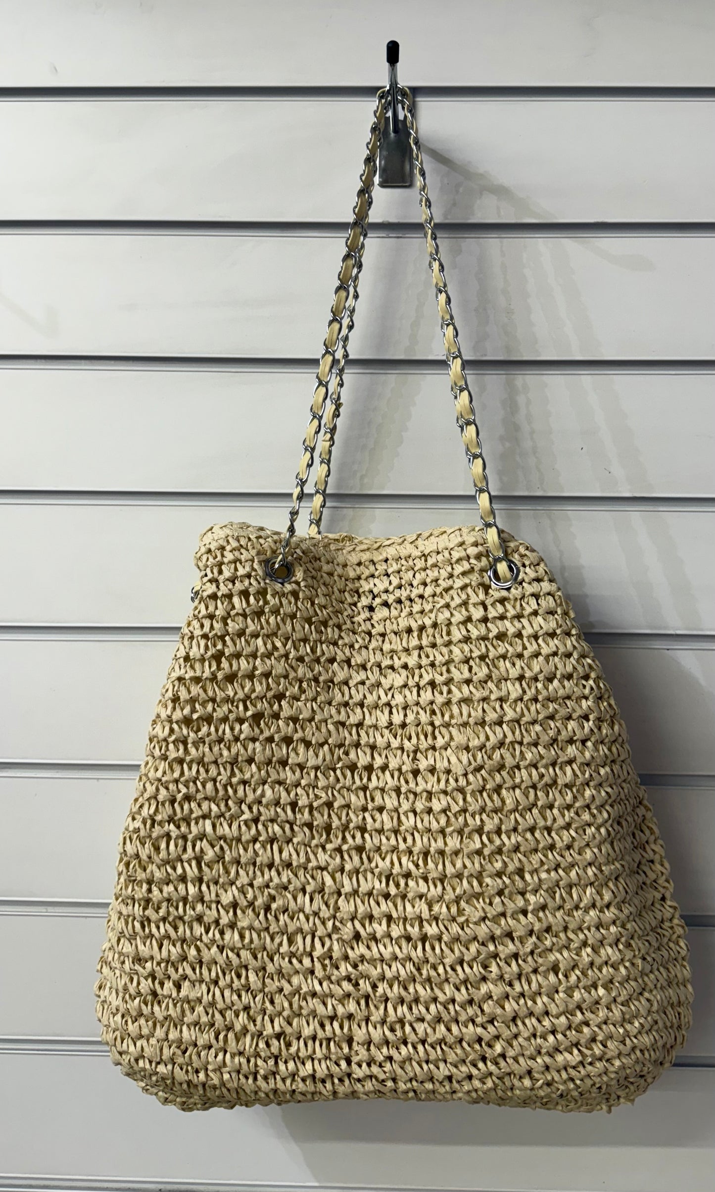 Woven Chain Handle Shopper Bag