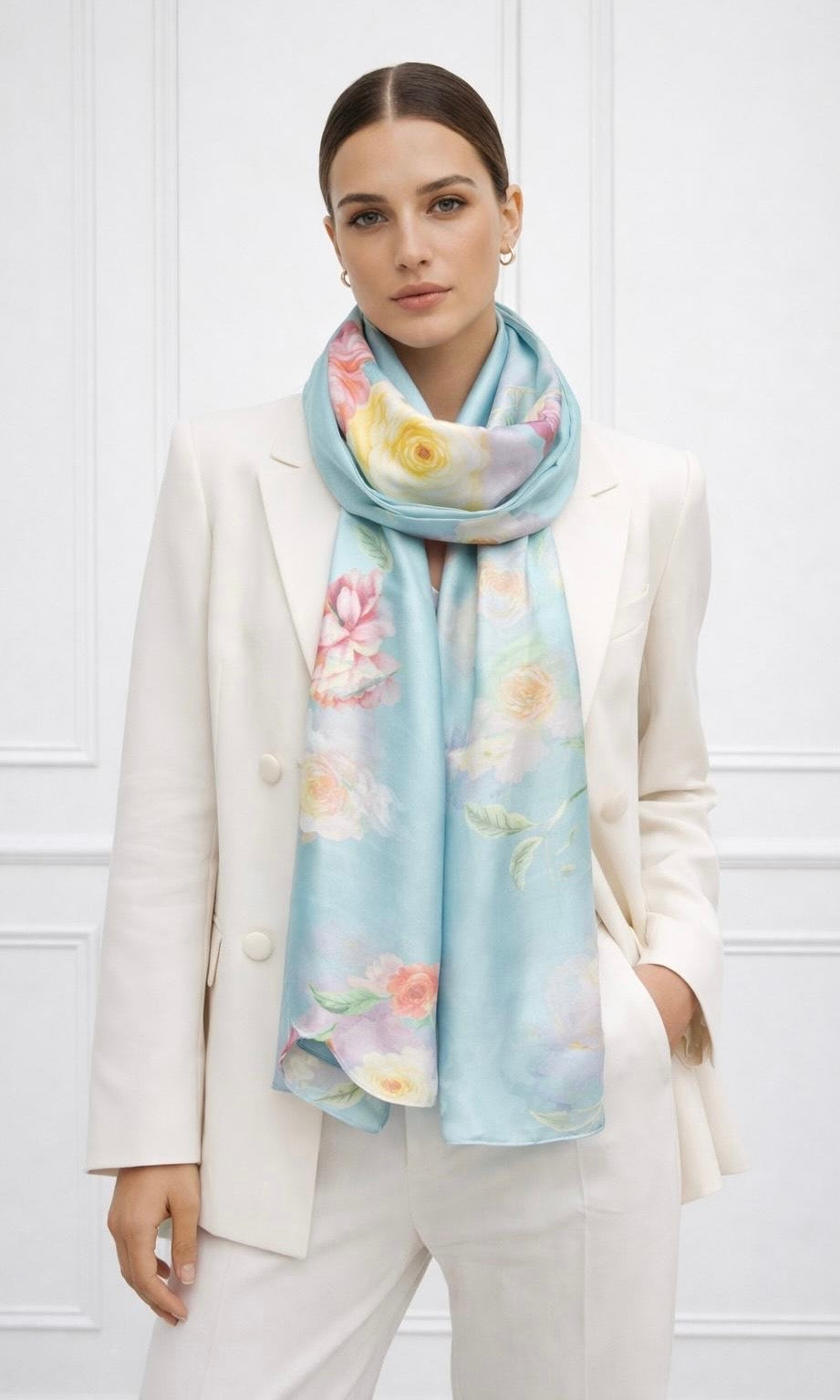 Peony Silk Scarf