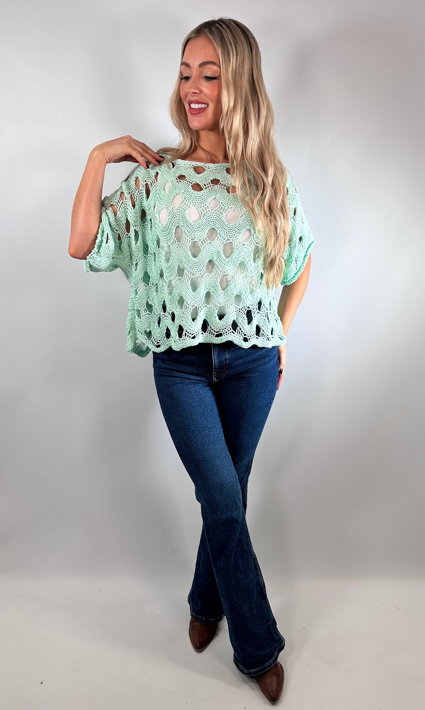 Fifi Oversized crochet top