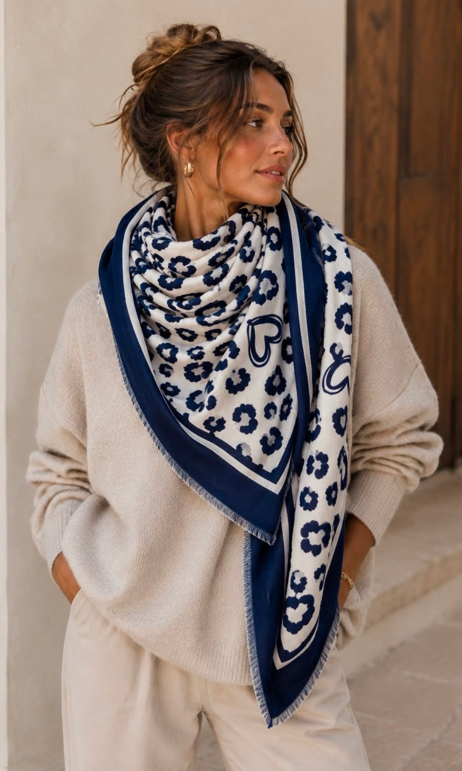 Cashmere Blend Heart Scarf