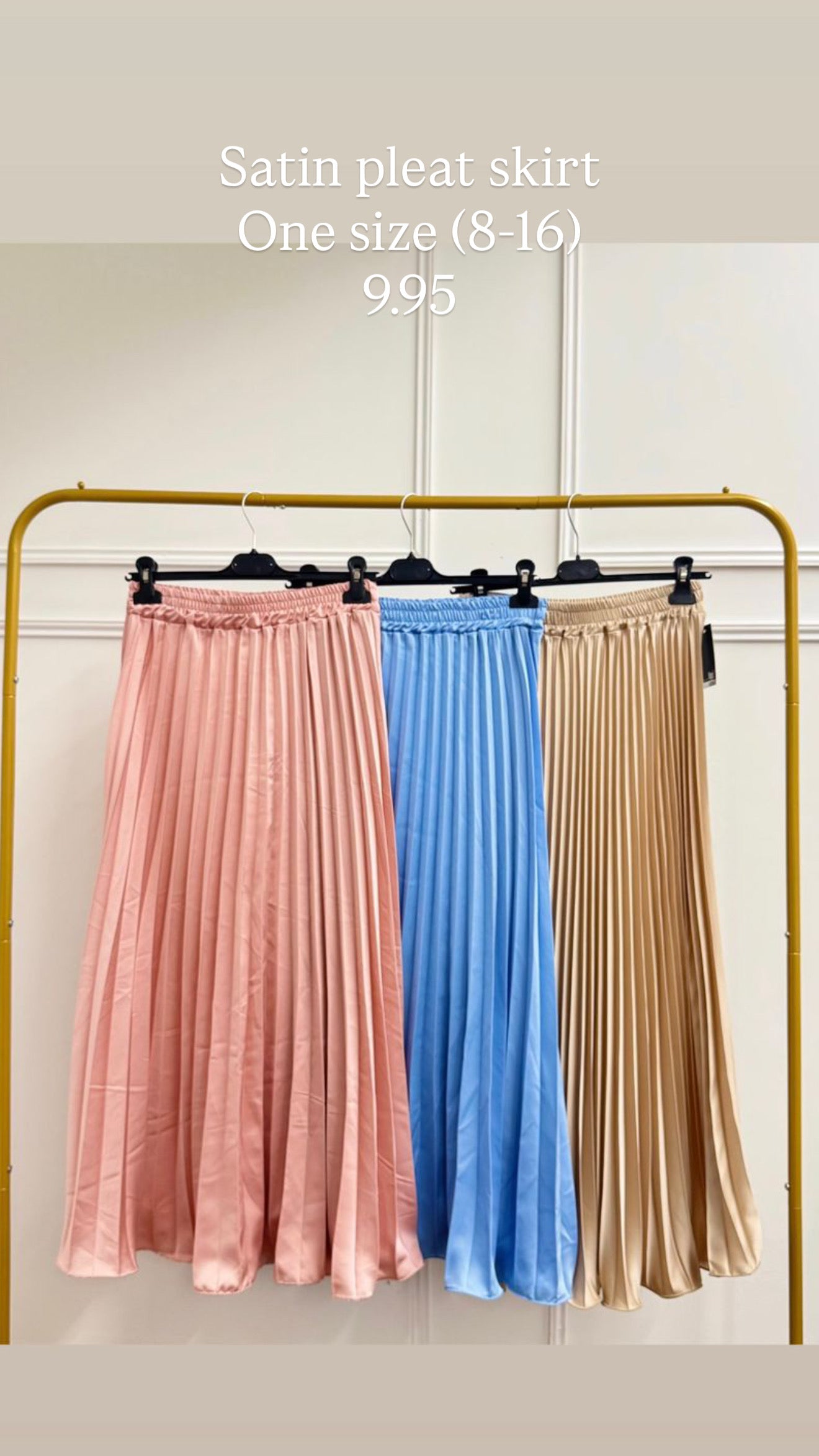 Satin Pleat Skirt