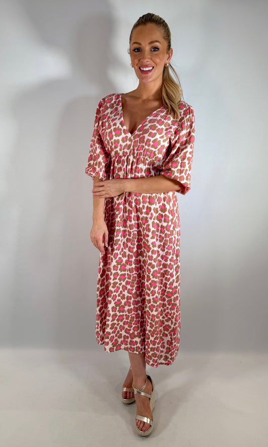 Leopard V Front & Back Dress