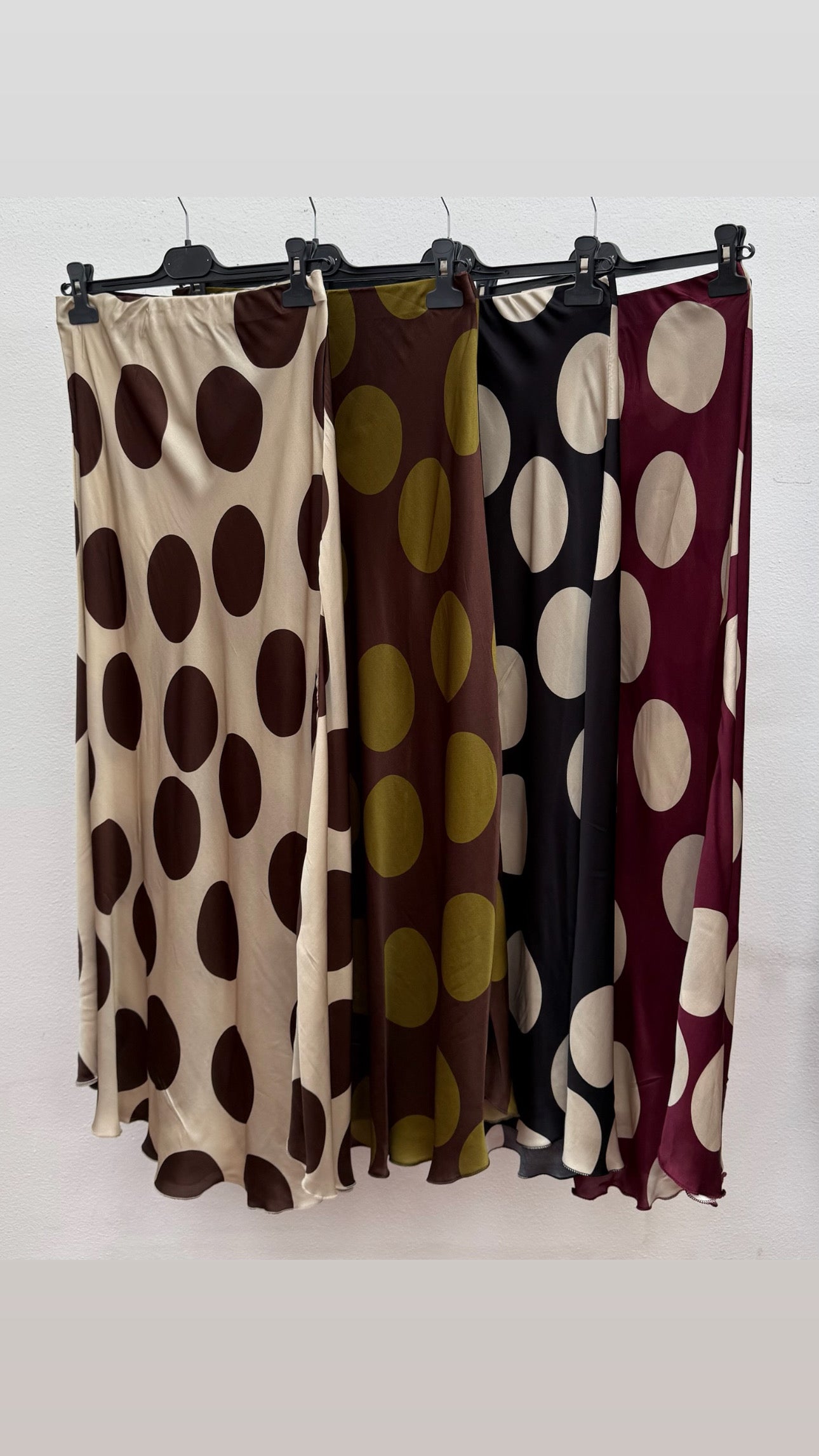 Lydia polka dot silk skirt