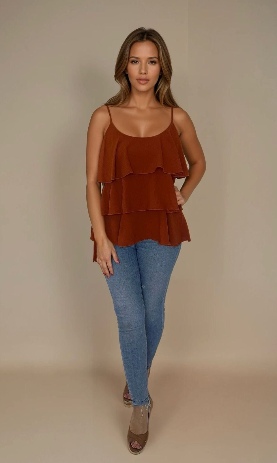 Emilia frill layered Top