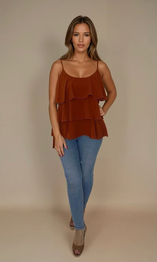 Emilia frill layered Top