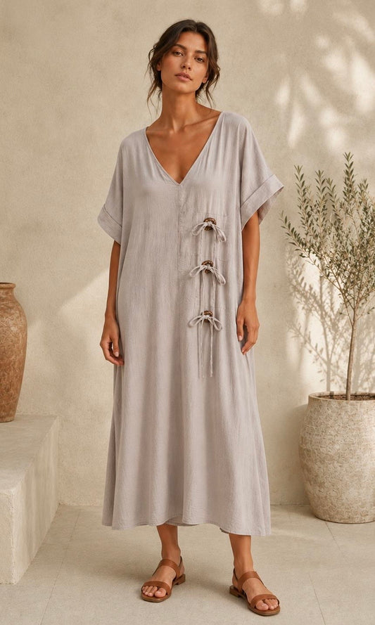 Carla Oversized Button Dress