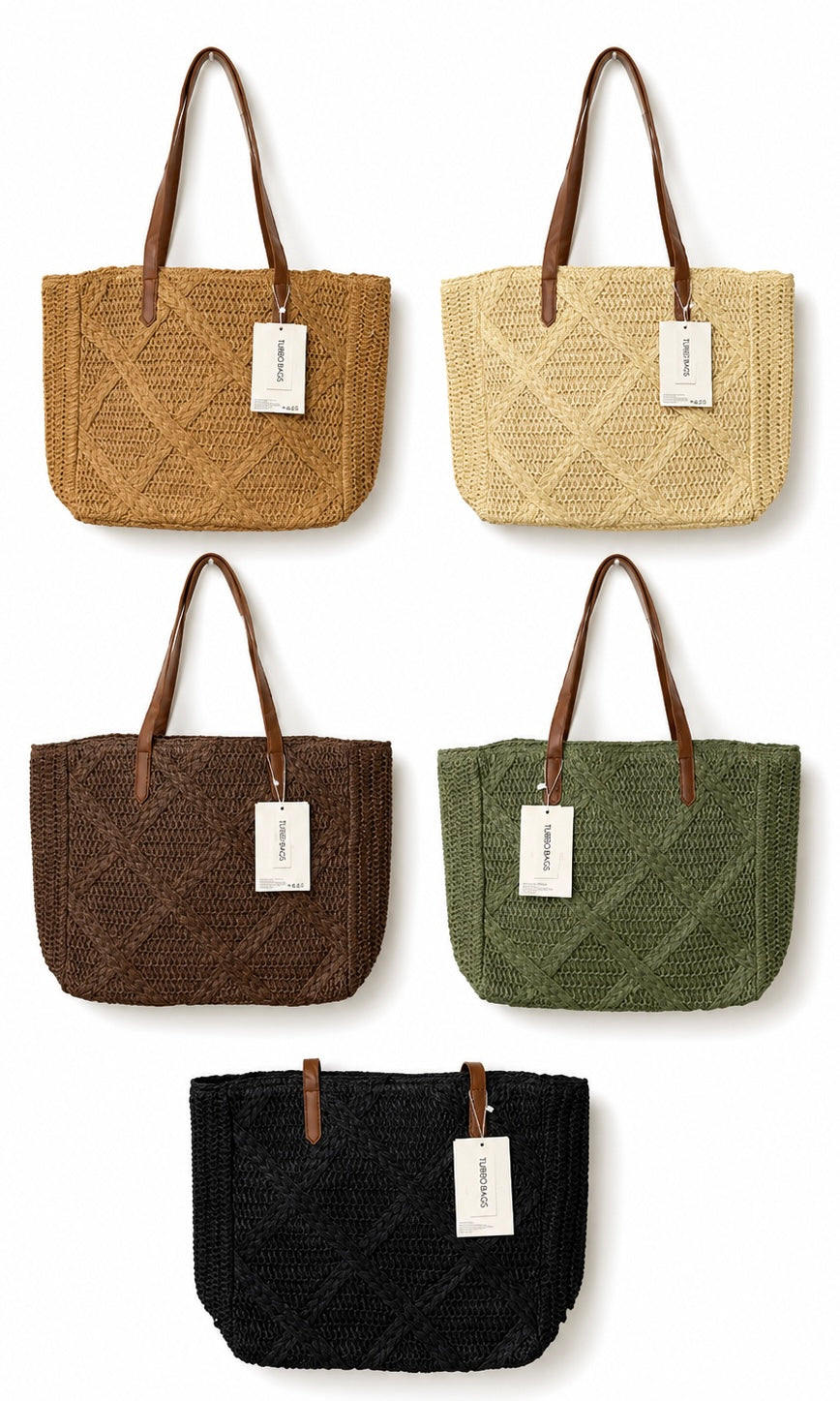Cross Weave Beach Bag