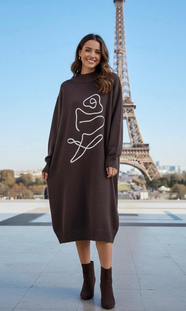 Catalina Embossed Jumper Dress