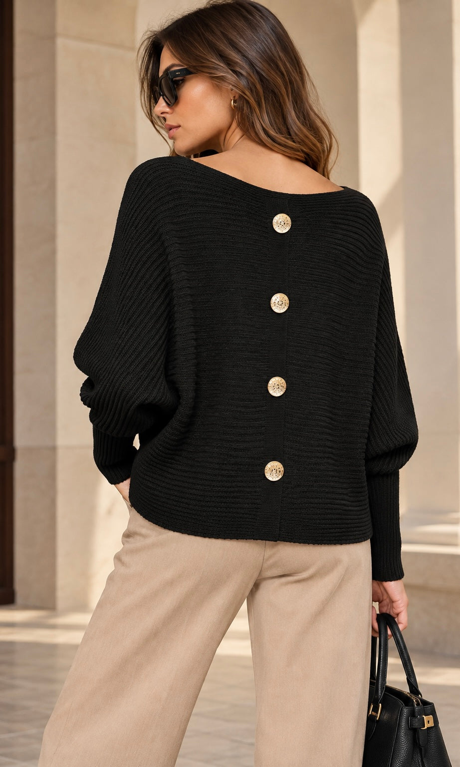 Kimmy Button Back Rib J