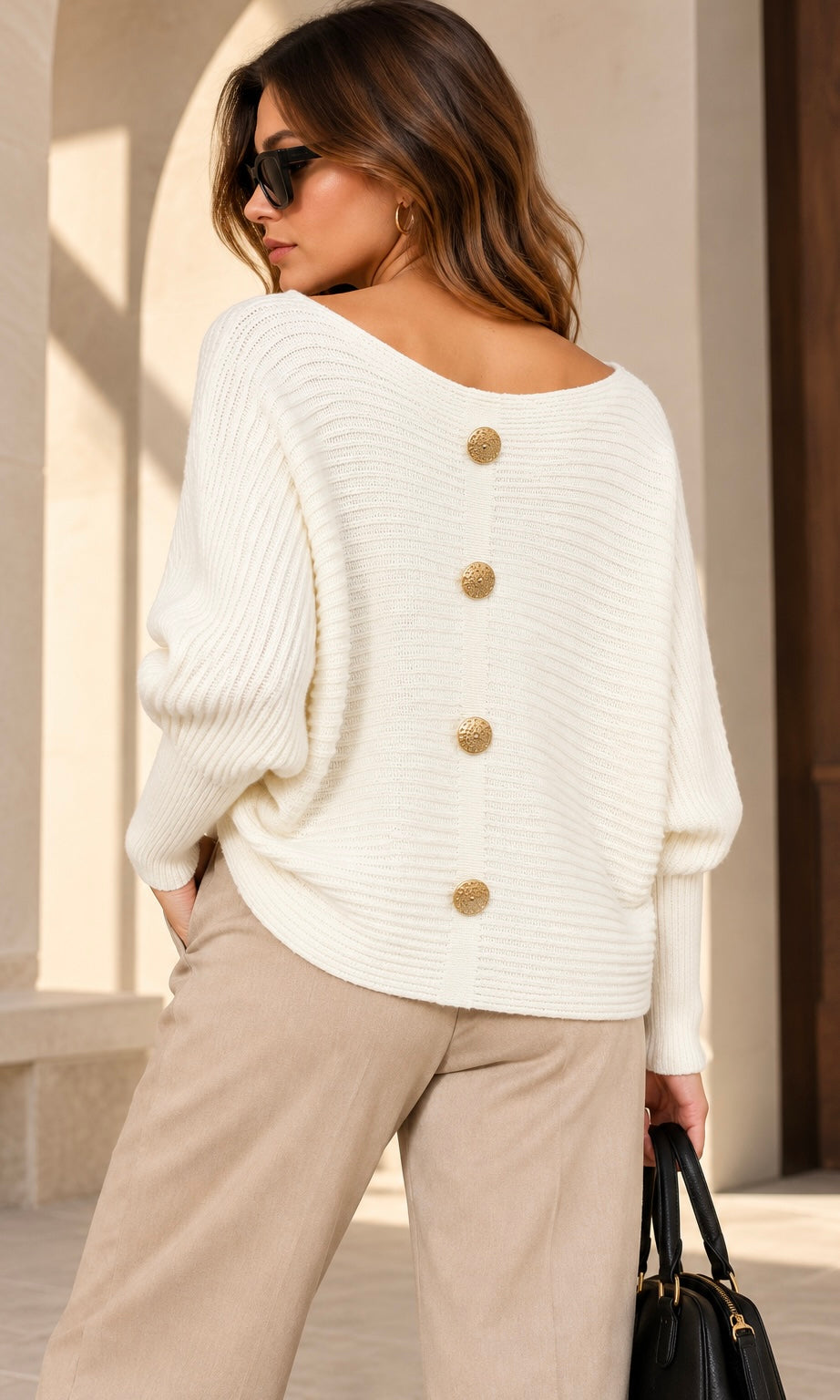 Kimmy Button Back Rib J