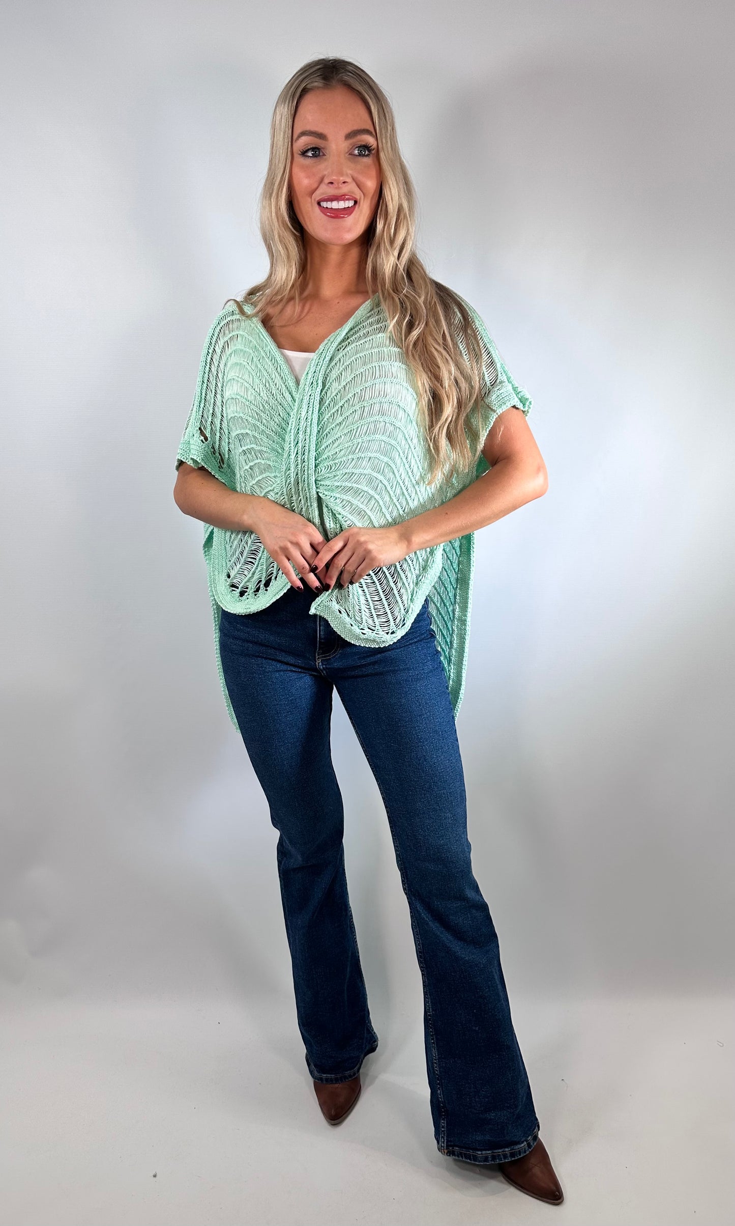 Cross over crochet top