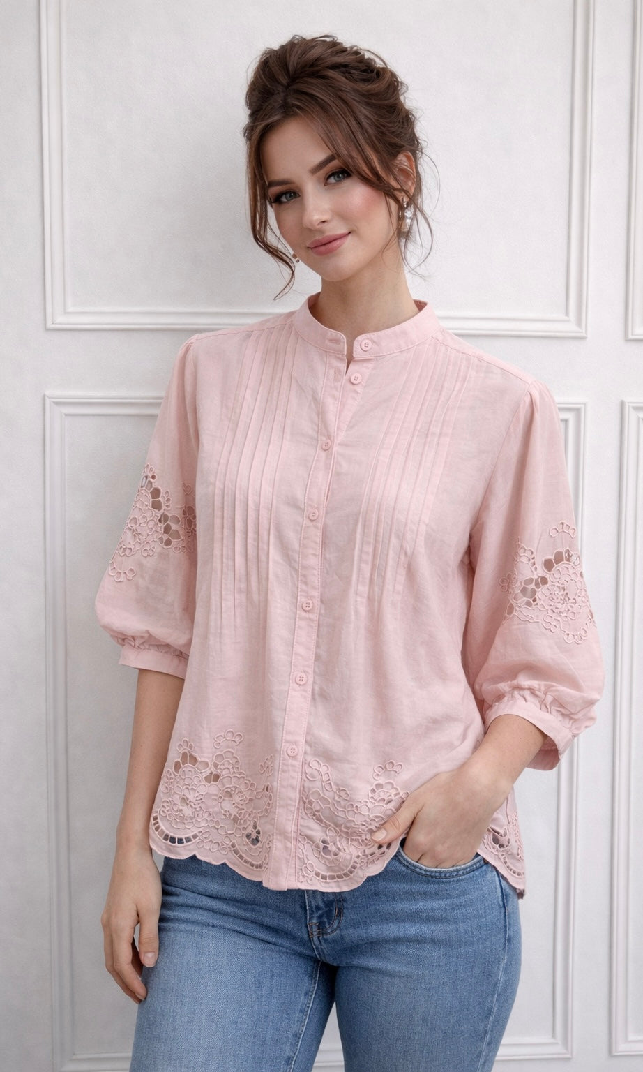 Tabatha lazer cut blouse