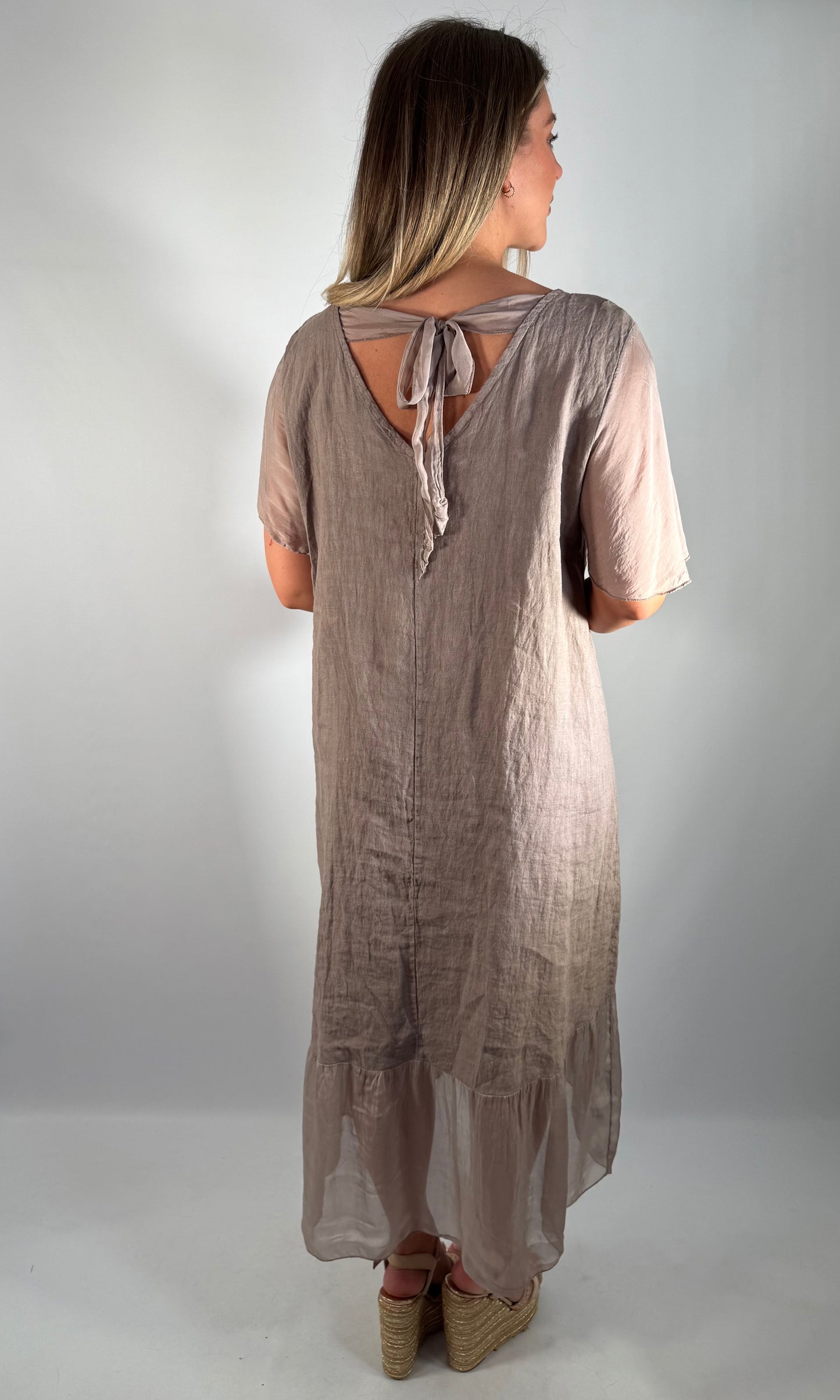 Sahara Linen Tie Back Dress