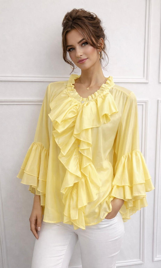Fable Ruffle Tencel Blouse