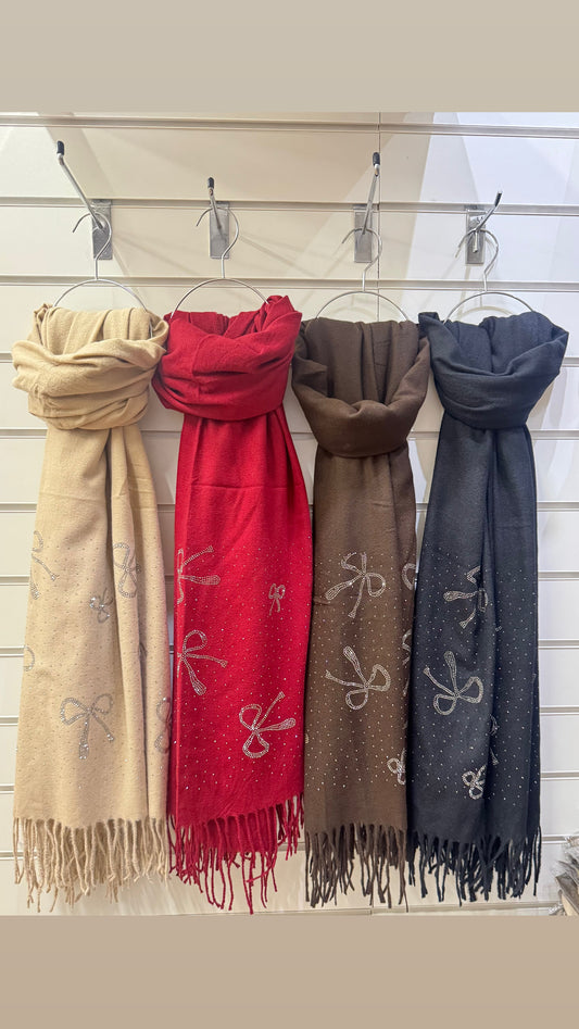 Crystal Bows scarf