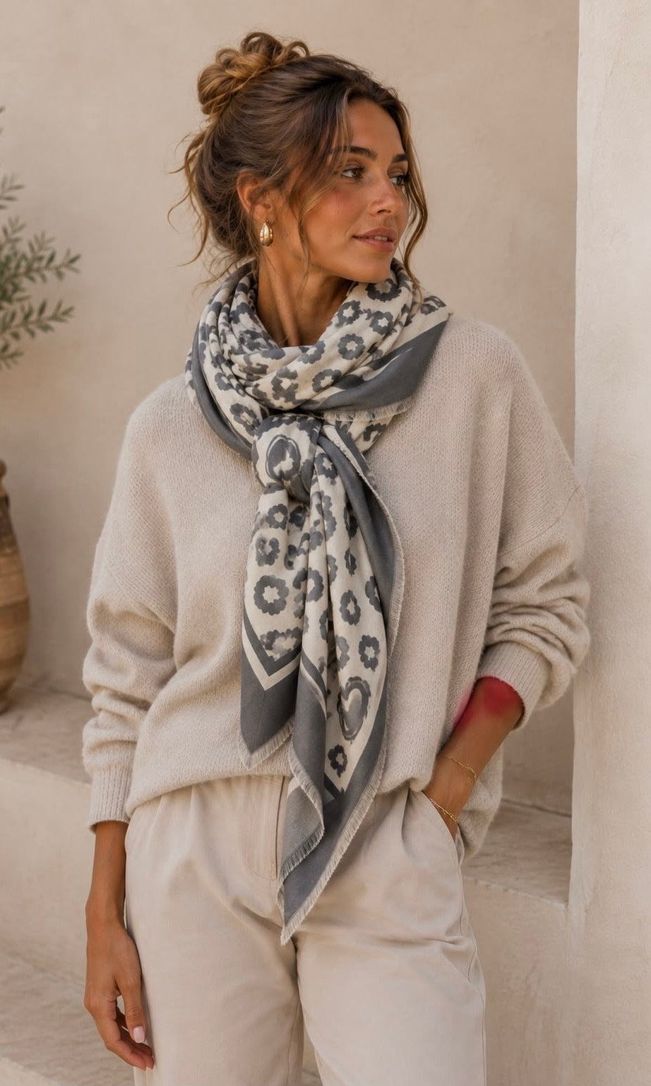 Cashmere Blend Heart Scarf