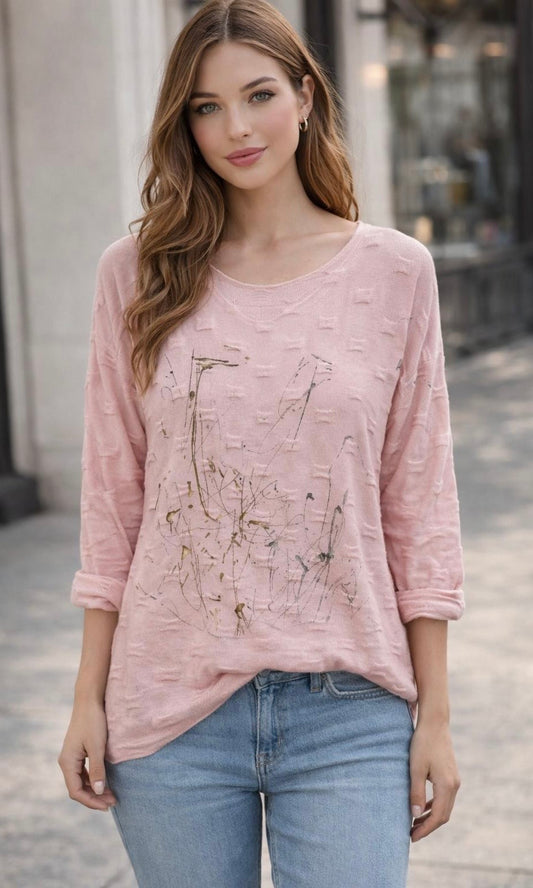 Ava Embossed Gold Splash J