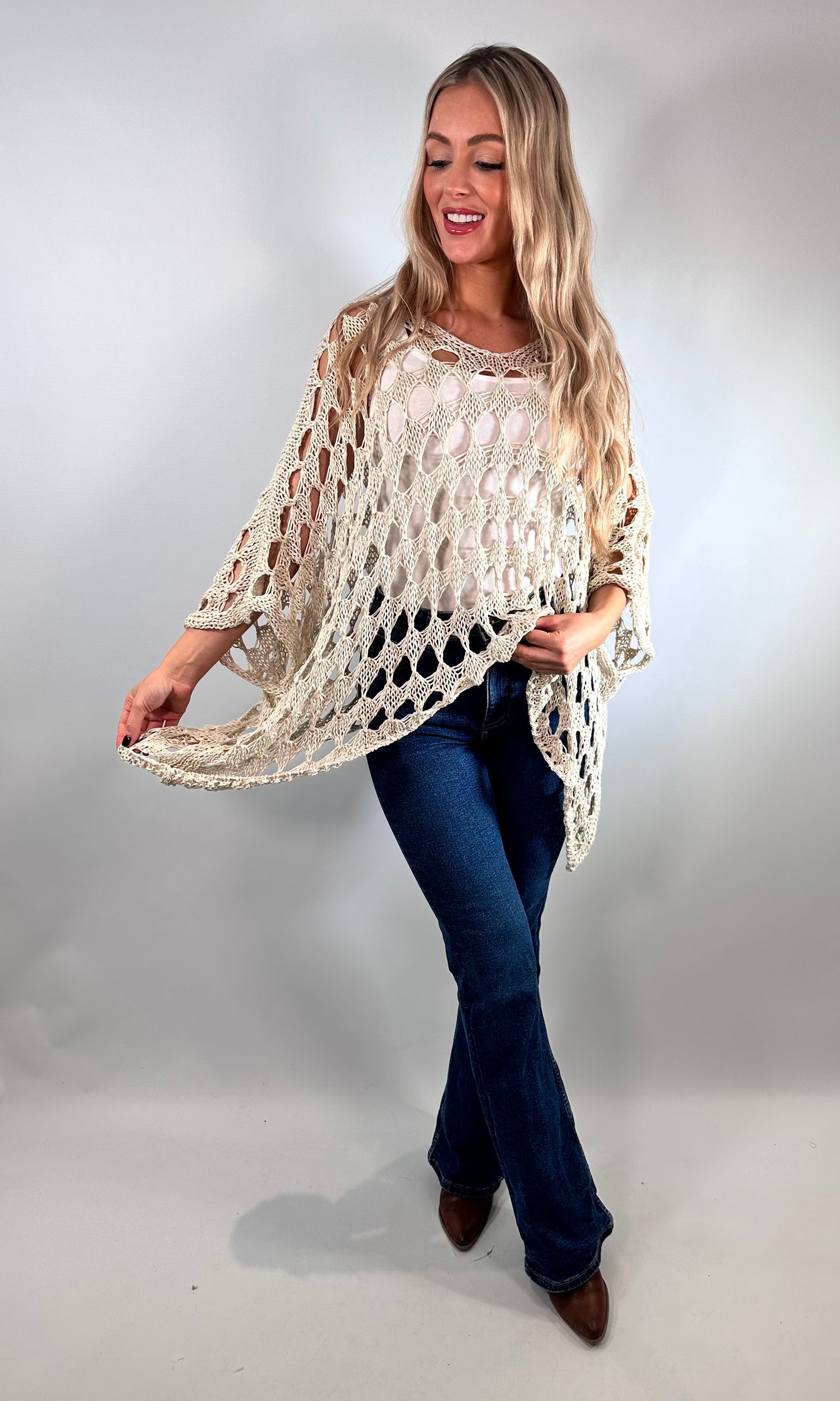 Millie Oversized crochet top