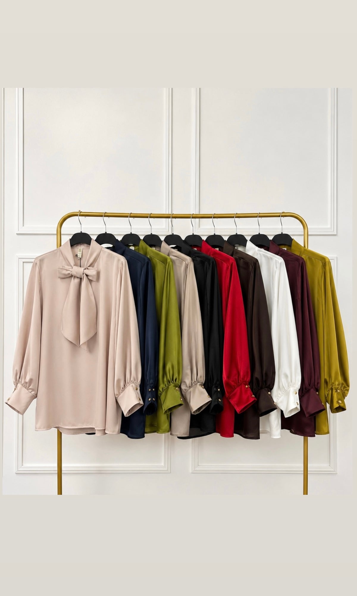 Zara Satin Bow Blouse