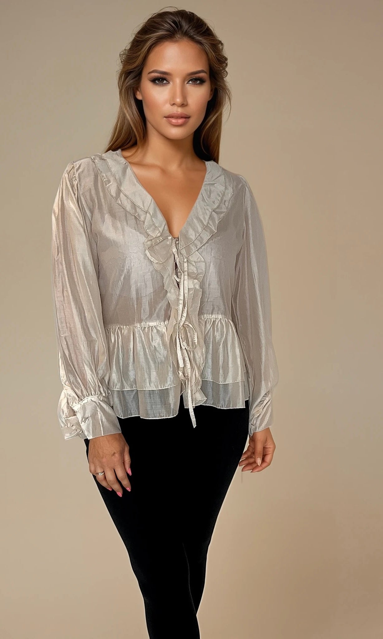 Florence tie blouse