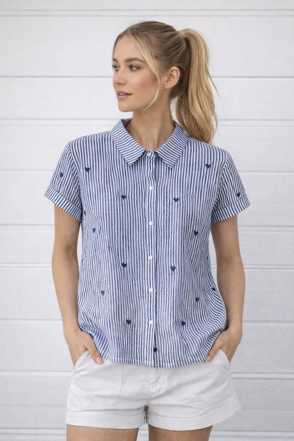 Pippa short sleeve heart shirt