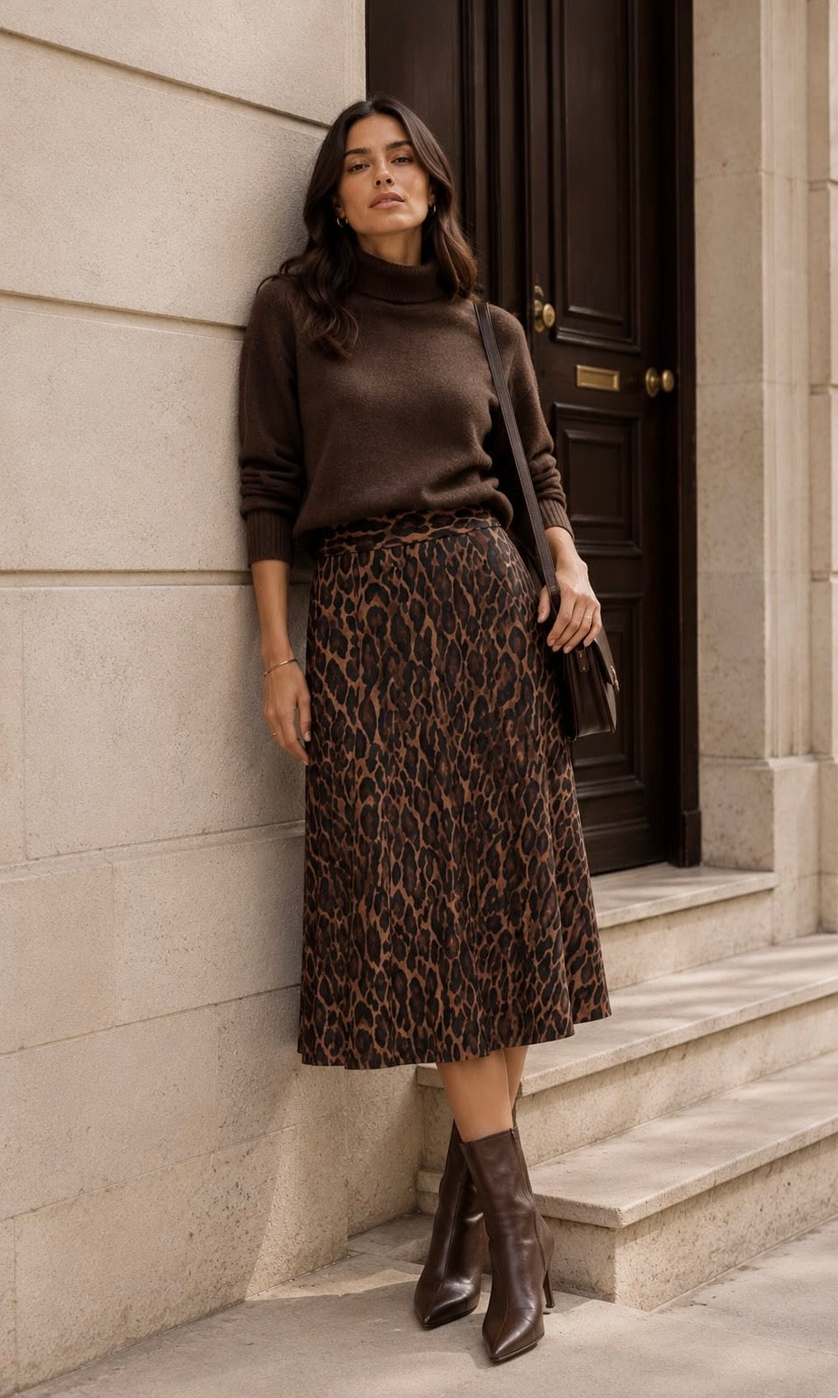 Becky Suedette Leopard Pocket Skirt