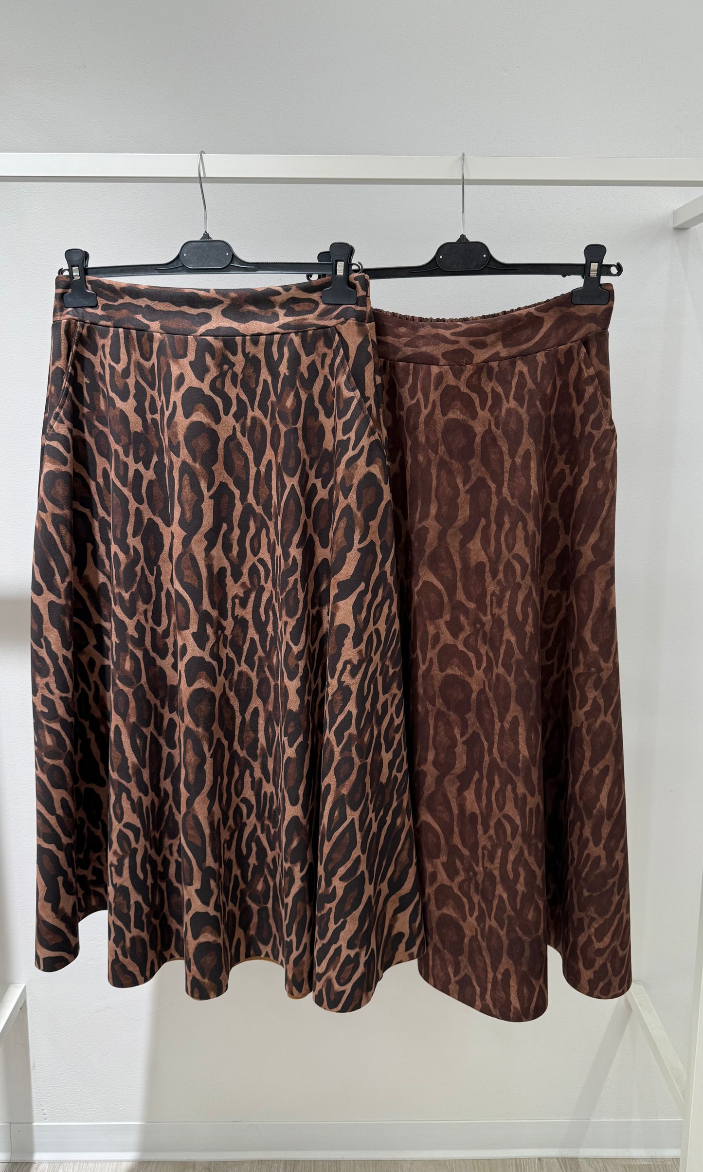 Becky Suedette Leopard Pocket Skirt