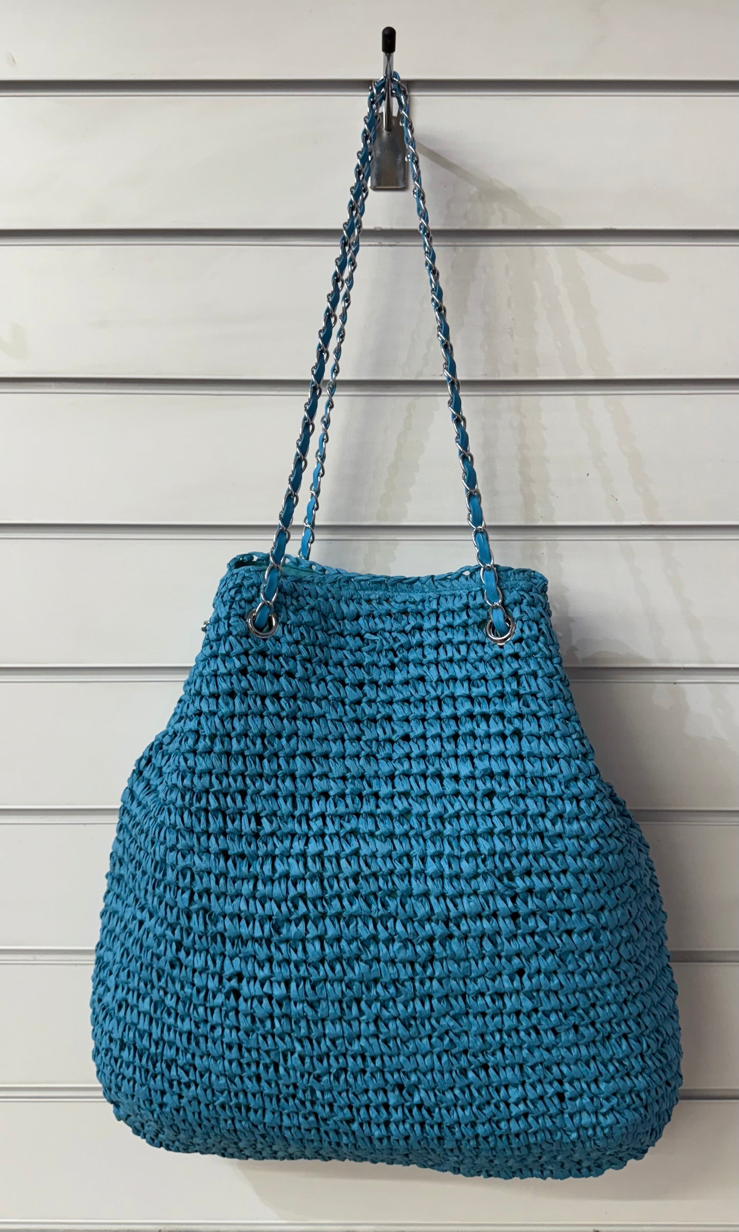 Woven Chain Handle Shopper Bag
