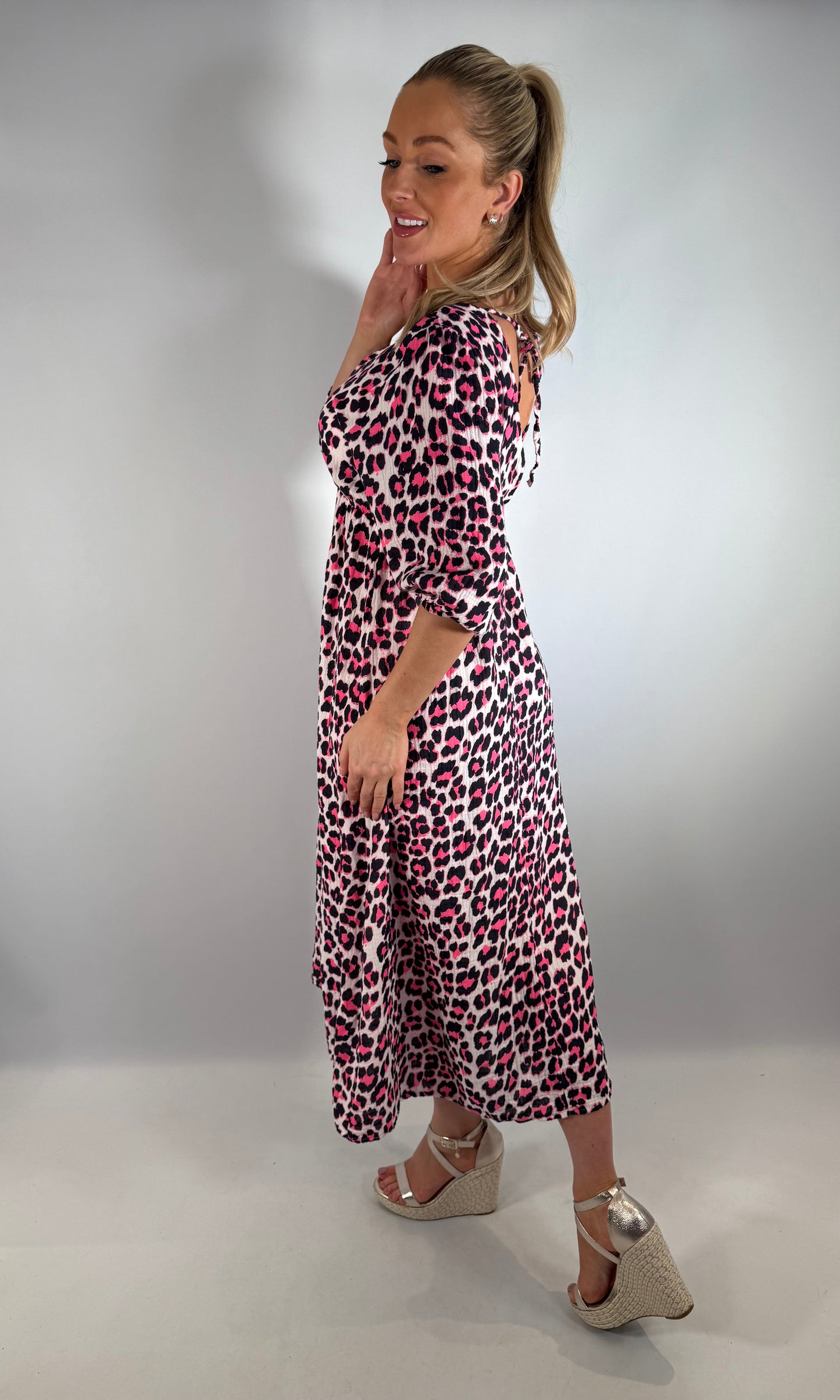 Leopard V Front & Back Dress