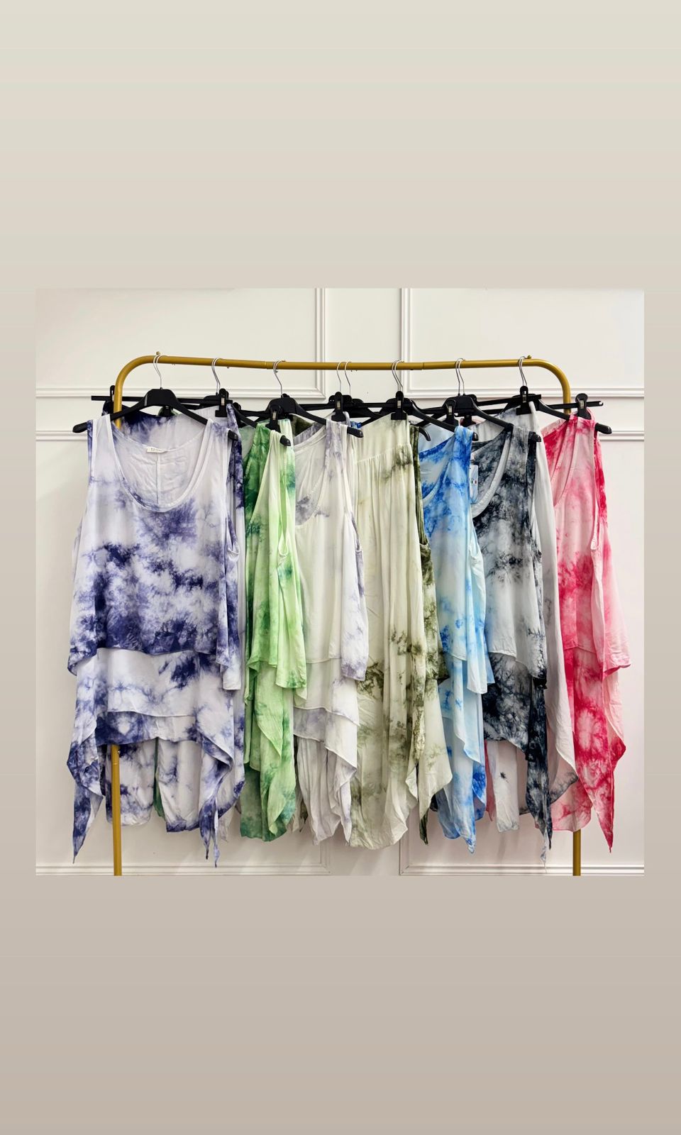 Wholesale Tie dye Boho 3 Piece Co-ord for Boutique Retailers - Catwalk style wholesale