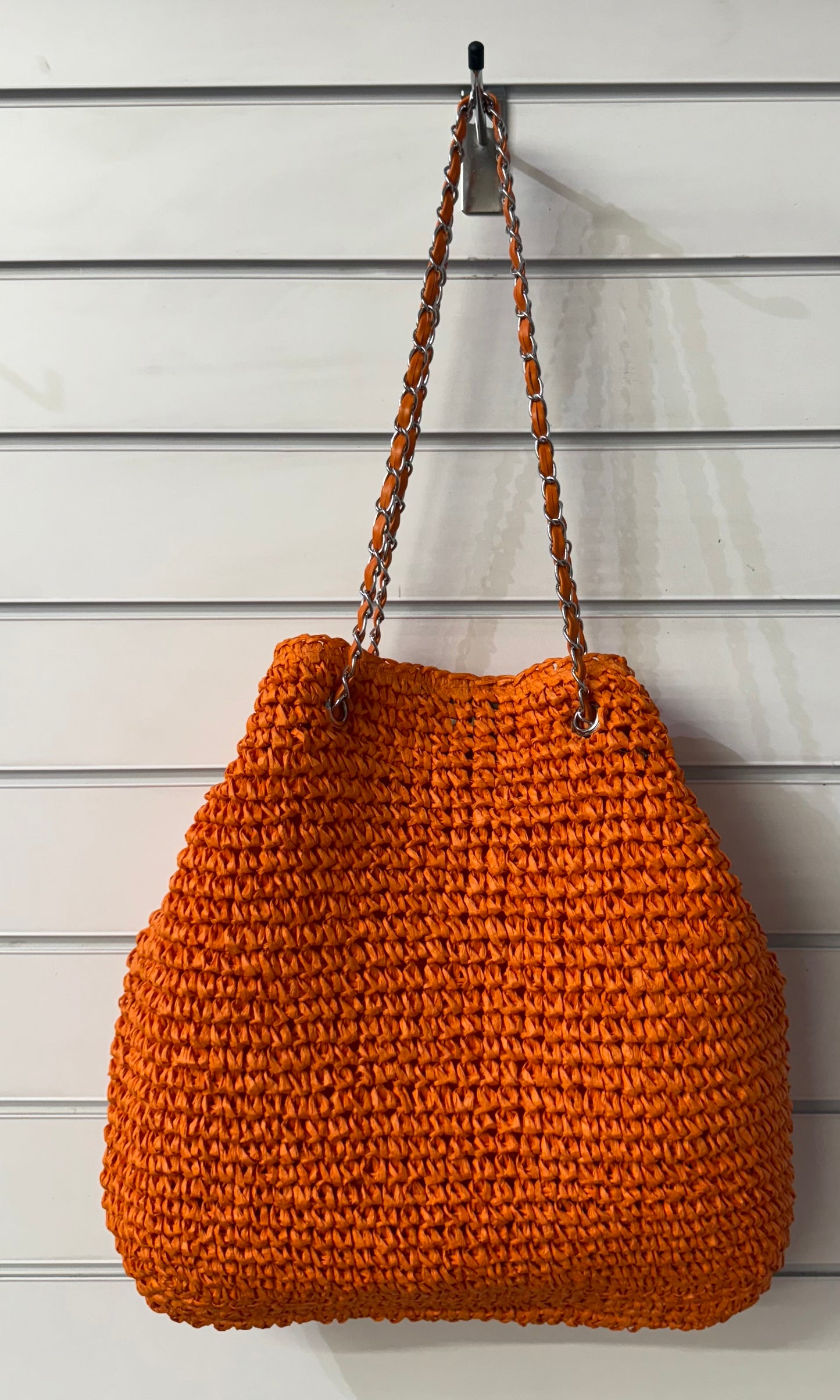 Woven Chain Handle Shopper Bag