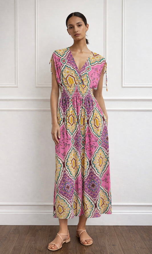 Fern Tie Shoulder Maxi Dress