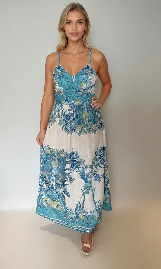 Cleo print maxi Dress