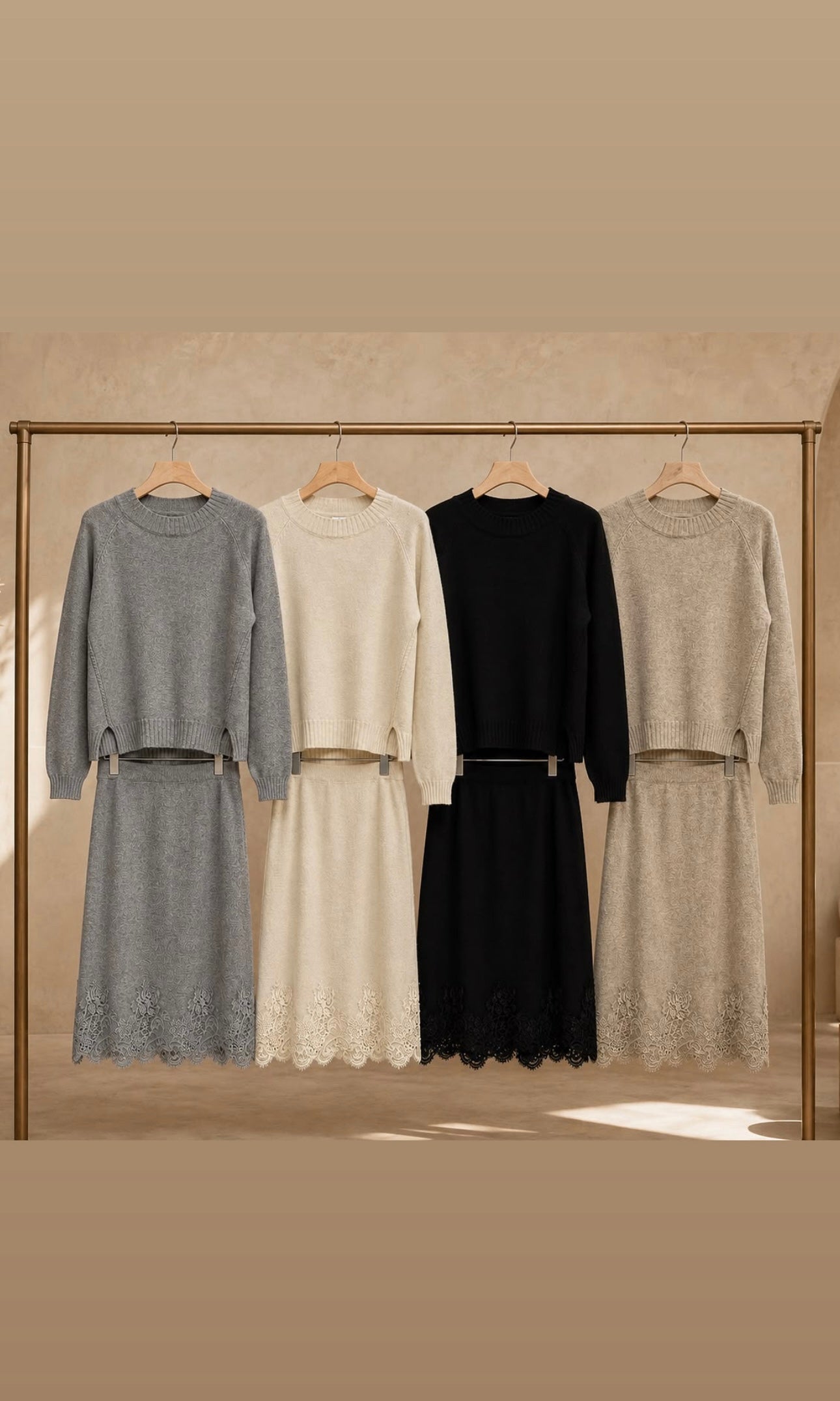 Wholesale Thea lace knit co-ord for Boutique Retailers - Catwalk style wholesale