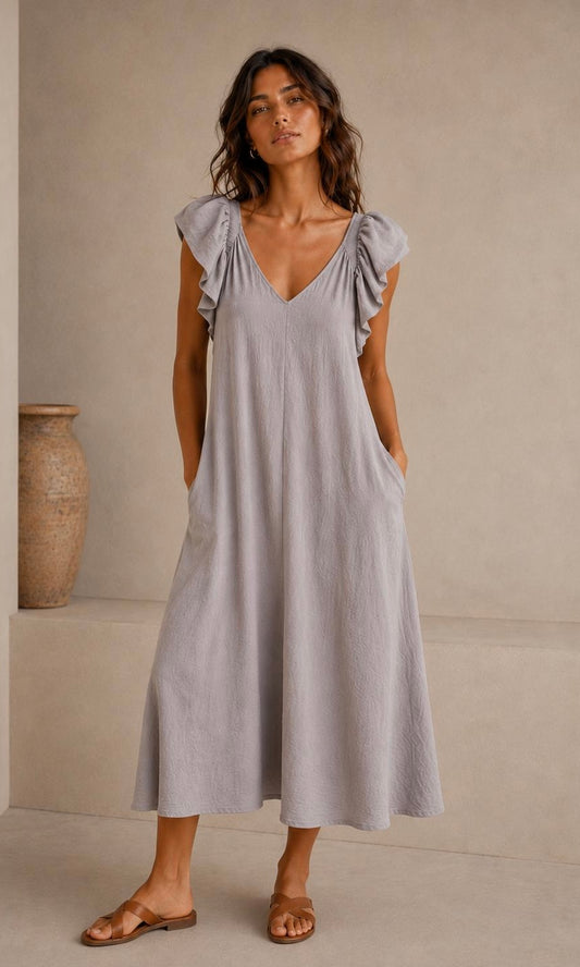 Petra Soft Puff Shoulder Dress