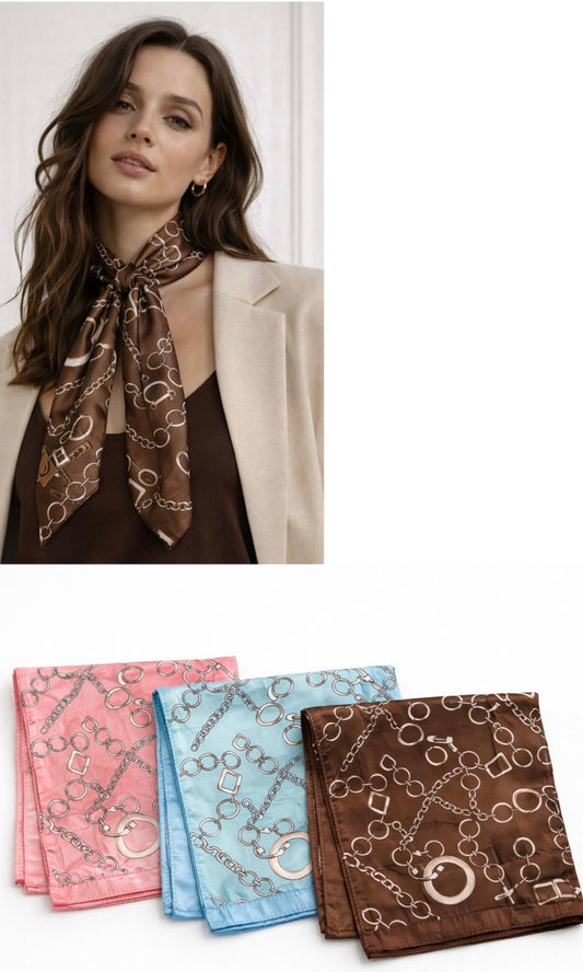 Chain Print Neck Scarf