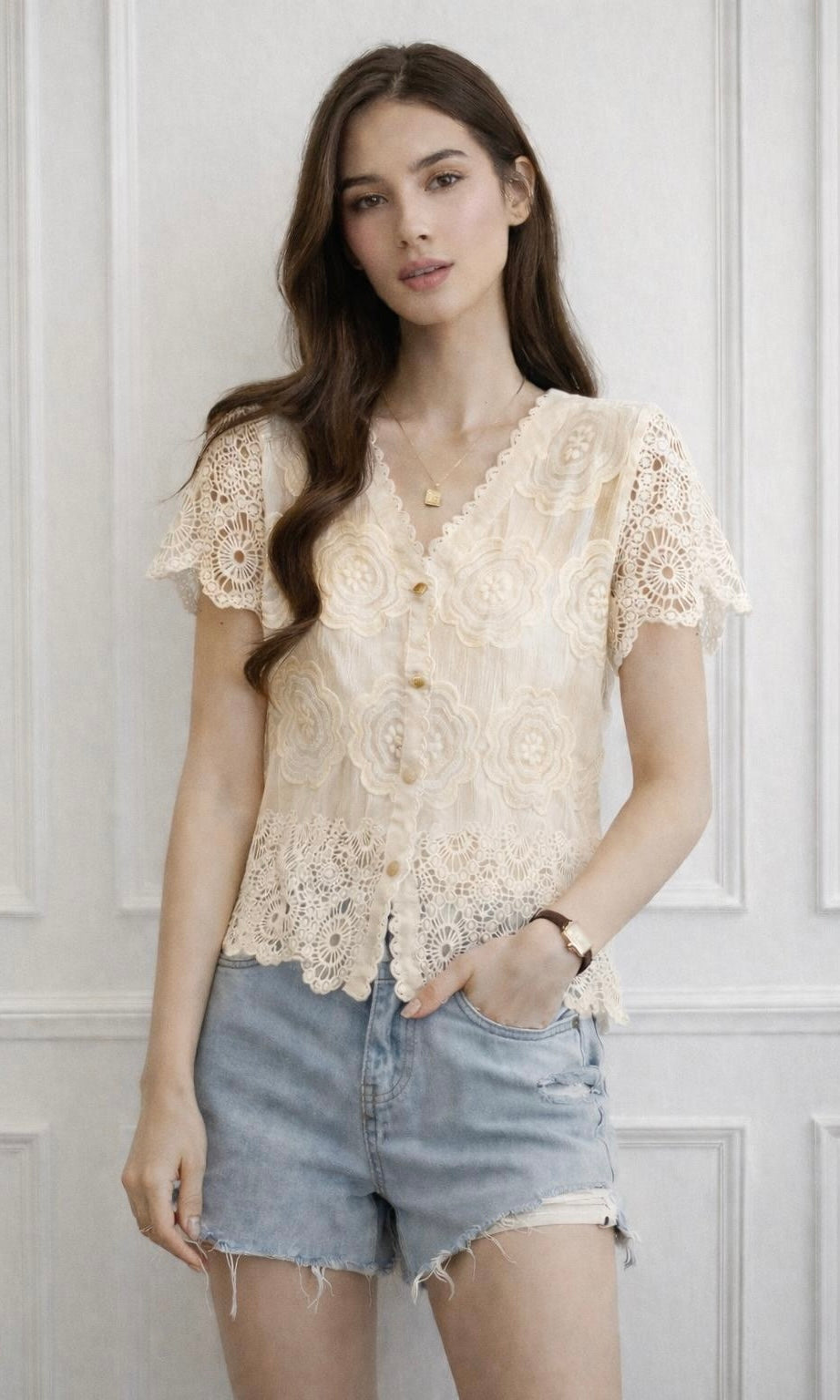 Charlotte Crochet Edge Cardi