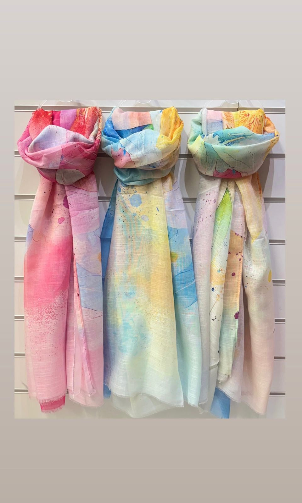 Watercolour flower scarf