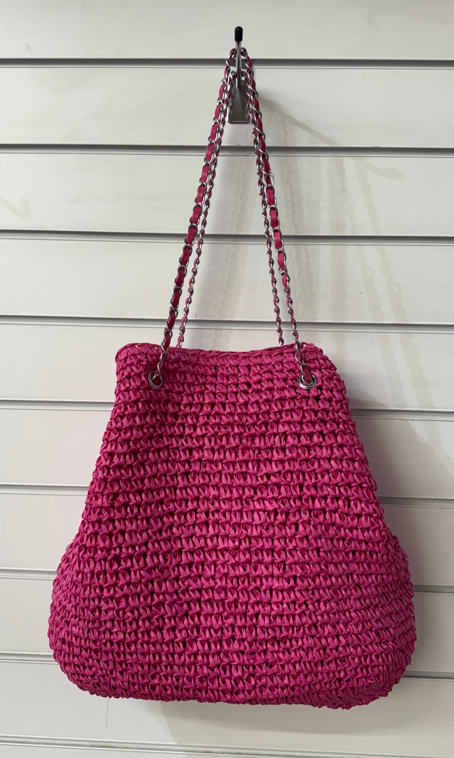 Woven Chain Handle Shopper Bag