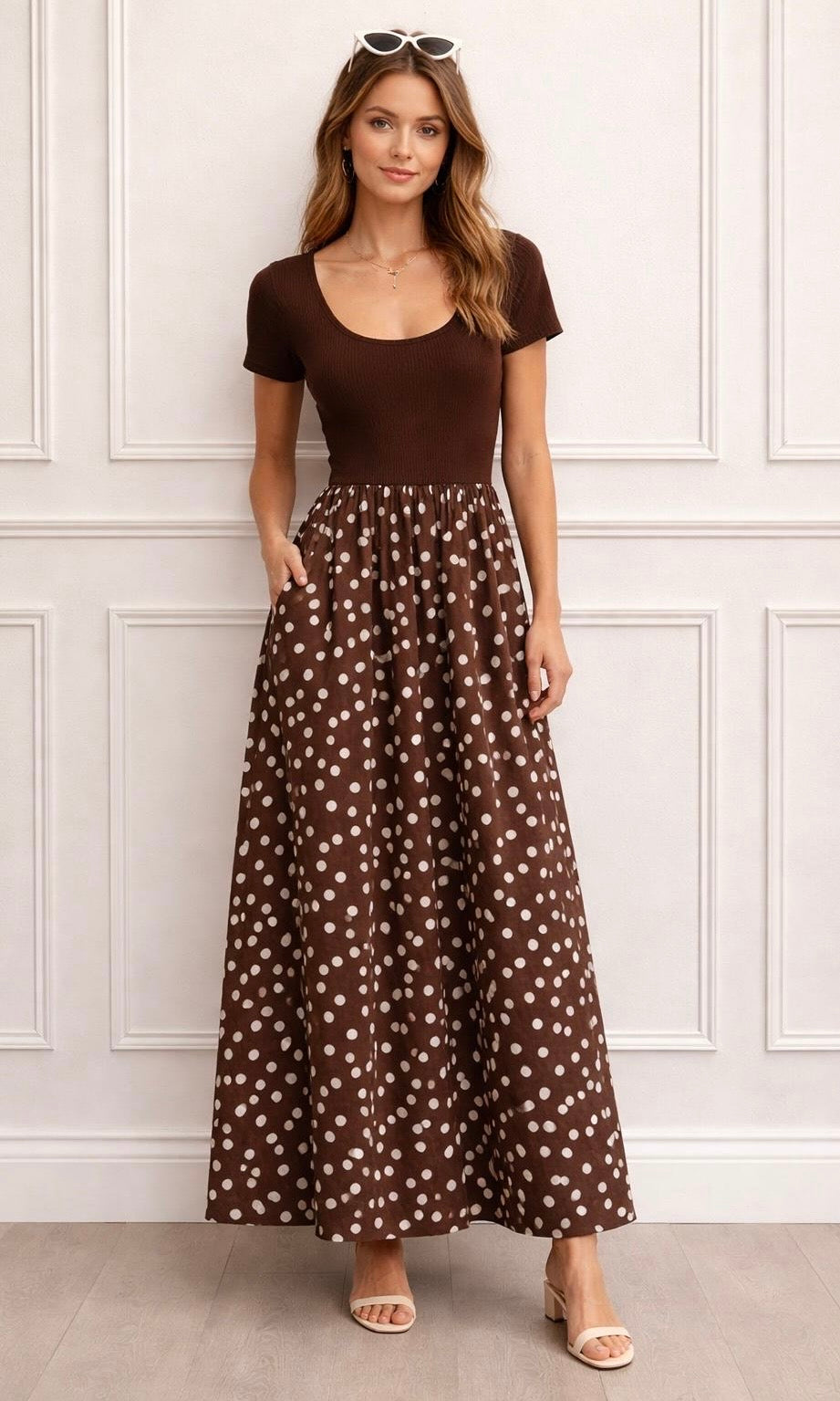 Wholesale Phoebe Ribbed Polka Dot Dress for Boutique Retailers - Catwalk style wholesale