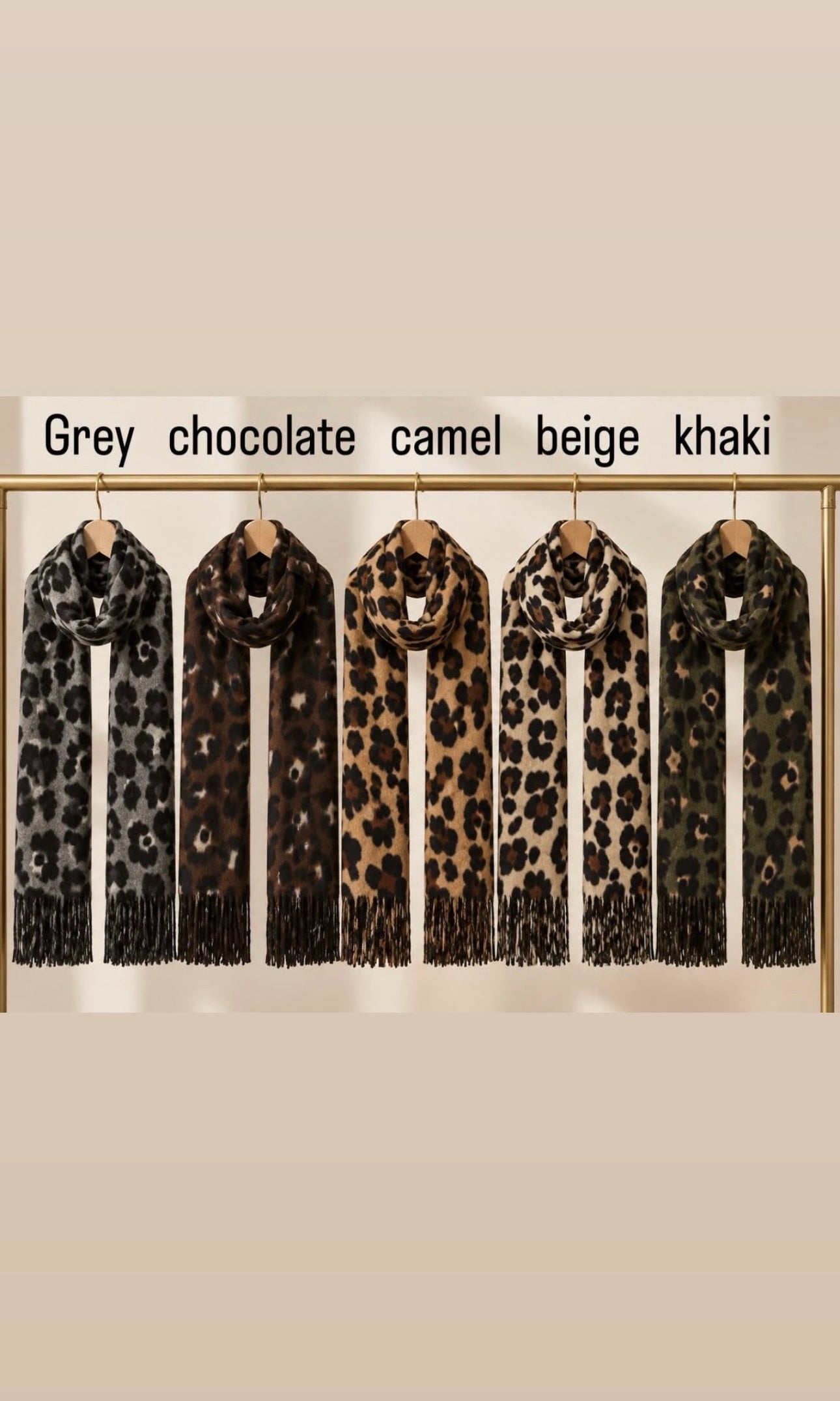 Chunky Cozy Leopard Scarf