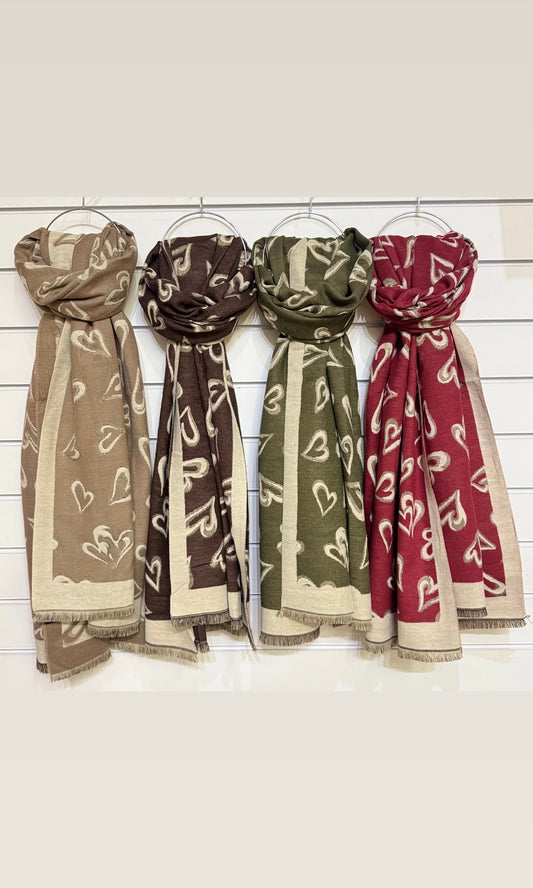 Soft Italian Heart Scarf