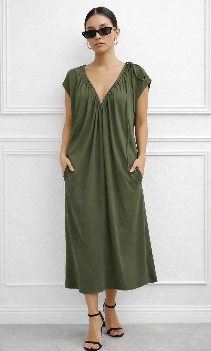 Wholesale Serena ruched pocket dress for Boutique Retailers - Catwalk style wholesale