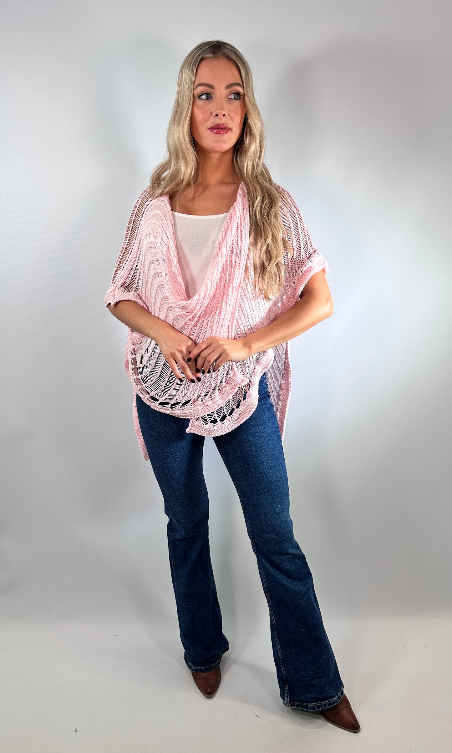 Cross over crochet top