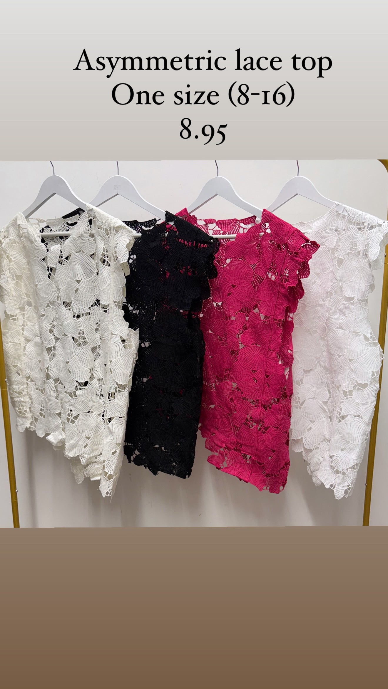 Lace Asymetric Top