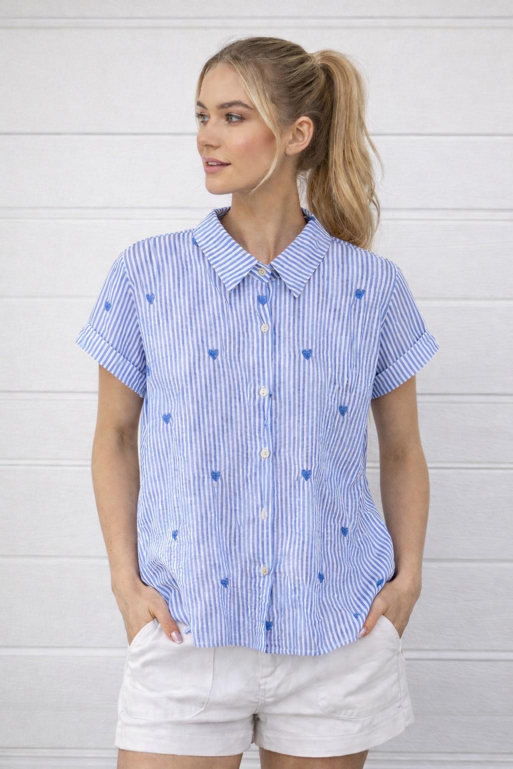 Pippa short sleeve heart shirt