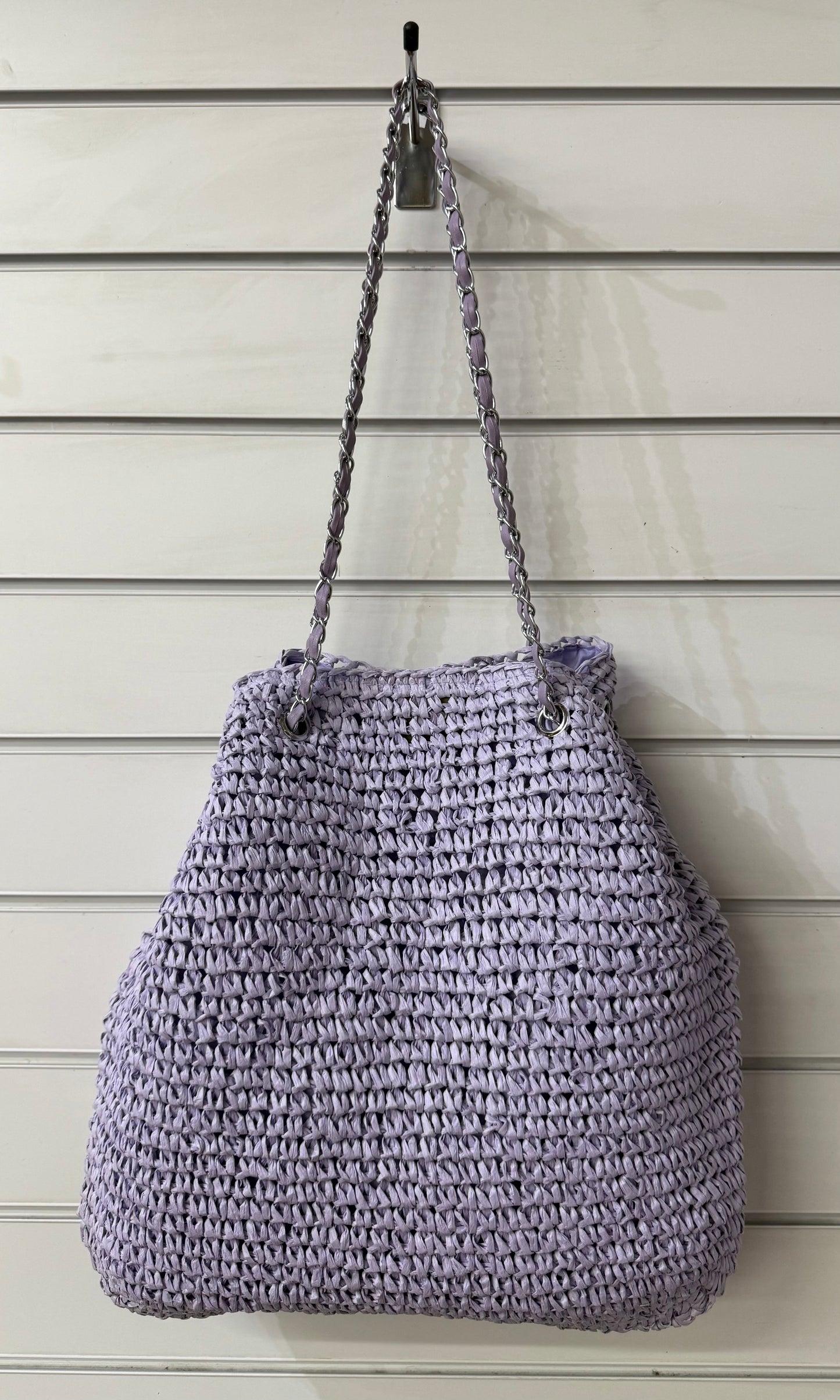 Woven Chain Handle Shopper Bag