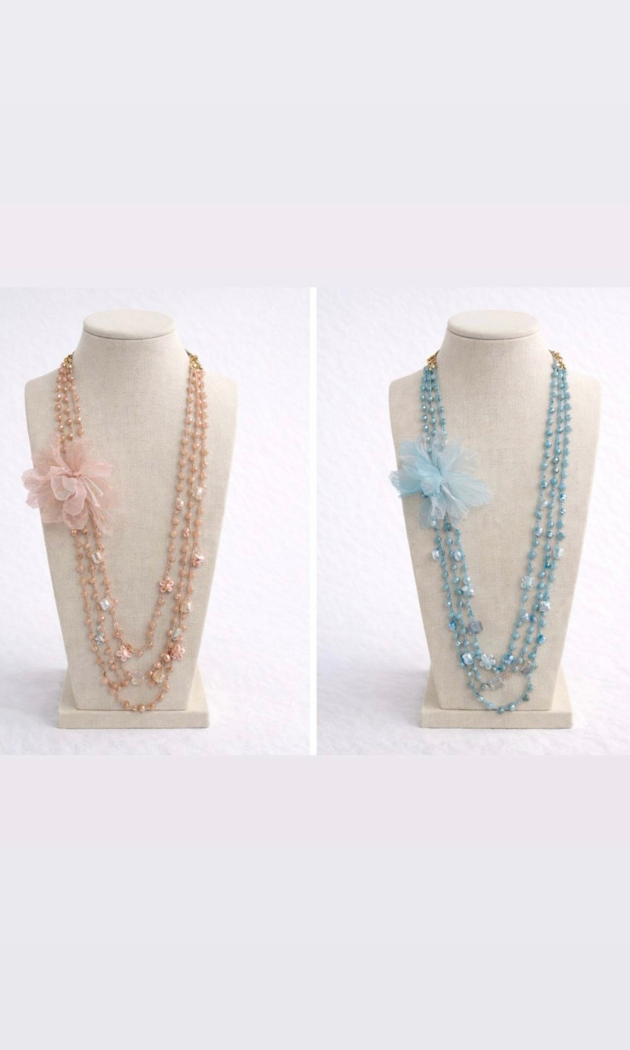 Yasmin Flower Beaded Necklace